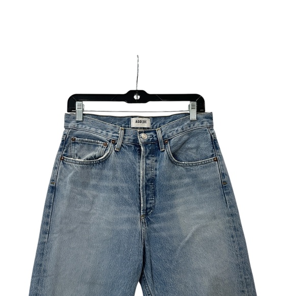 $198 Agolde Blue 90's High Rise Loose Fit Jean In Affair Size 27 - Picture 4 of 10